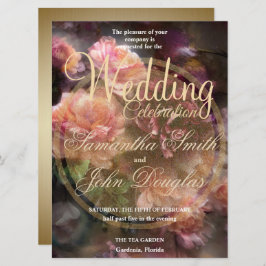 Rosas De Vintagem De Borgonha Pintados Em Dourado