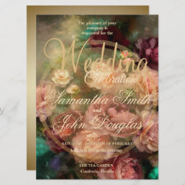 Rosas De Vintagem Dourados Pintados Com Estilo Hol