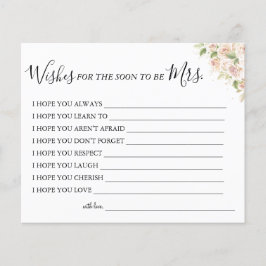 Rosas desejam que em breve seja a Sra. Card Flyer