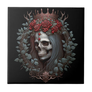 Rosas do crânio do gótico Gótico Coroa