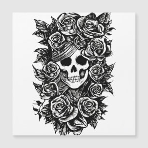 Rosas do crânio Gótico tinta original Arte