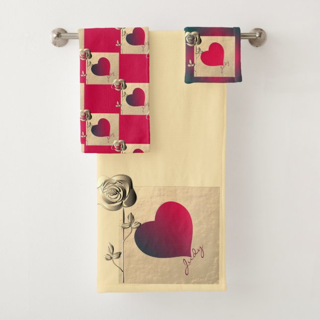 Rosas do namorados com Conjunto de Toalhas do Band (Insitu)
