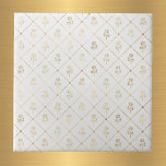 Rosas Dourados brancos elegantes<br><div class="desc">Azulejo branco com rosas dourados.</div>
