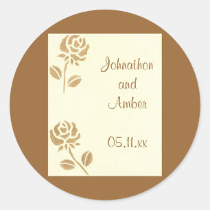 Rosas Dourados, Casamento Salve os adesivos de dat