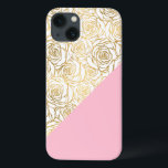 Rosas Dourados com rosa<br><div class="desc">PERSONALIZAÇÃO ♡ Adicione seu nome, monograma, mensagem etc. ♡ Use suas fontes favoritas. ♡ Adicionar cores personalizadas. NOTE ♡ As cores exibidas on-line podem variar ligeiramente do produto real. ♡ Esse design tem elementos projetados para se parecer com ouro metálico, mas não será impressa nenhuma tinta ou folha metálica nesse...</div>