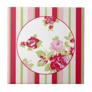 Rosas E Azulejo De Listras