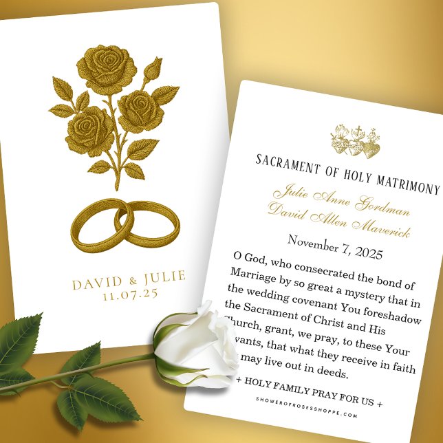 Rosas e Bandas de Casamento Oração Católica (Criador carregado)