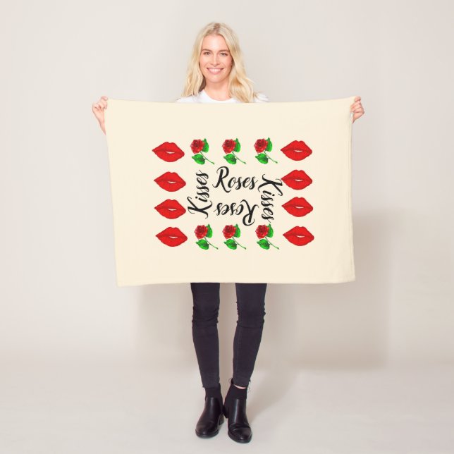 Rosas e beija o cobertor de velo (In Situ)
