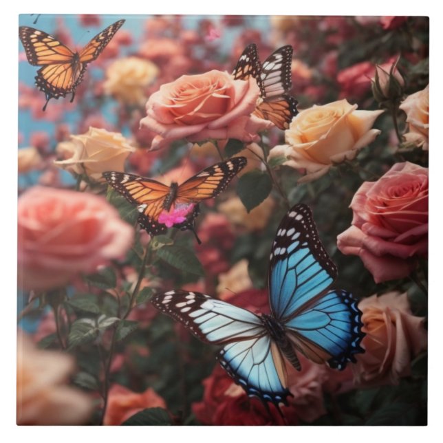 Rosas e borboletas (Frente)