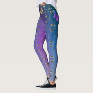 Rosas e borboletas Leggings