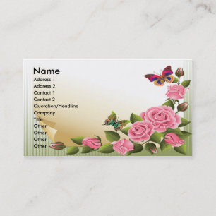 ROSAS E CARTÕES DE VISITAS DAS BORBOLETAS