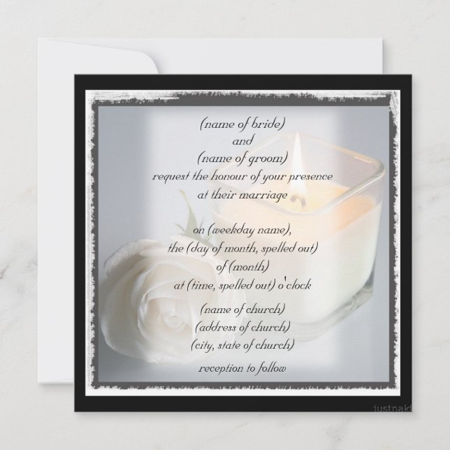 Rosas e convite para velas (Frente)