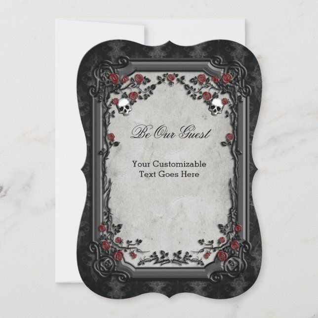 Rosas e crânios góticos (Frente)