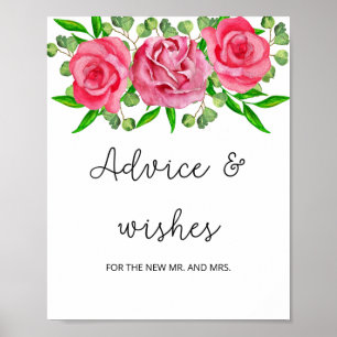 Rosas e desejos para o Poster de Newlyweds