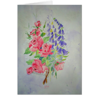 Rosas e digital do cartão