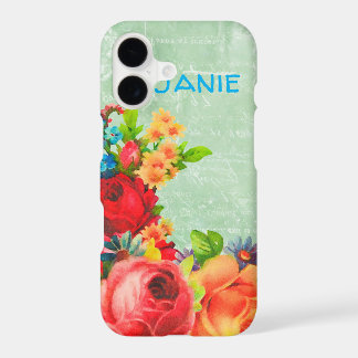 Rosas e esqueça-me de não Buquê iPhone / iPad case