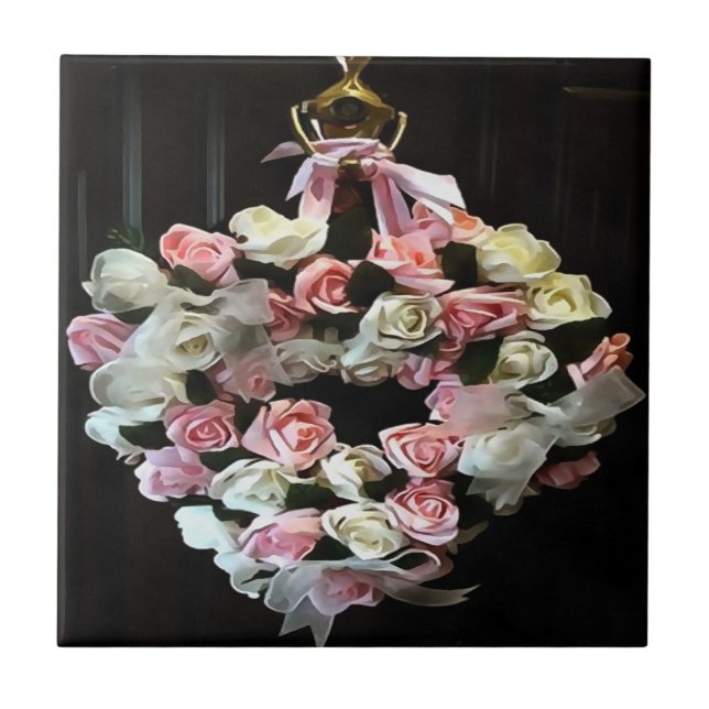 Rosas e faixas (coroa decorativa) (Frente)