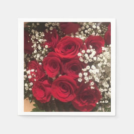 Rosas e guardanapos para bebê