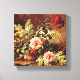 Rosas e Mahogany por de Longpre Canvas