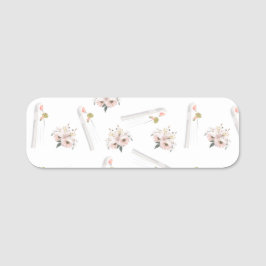 Rosas e Nome de etiqueta Clássico de Casamento Muç