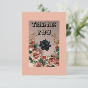 Rosas Elegante Cartões de agradecimentos plano