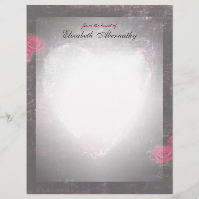 Rosas elegantes escuros (Frente)