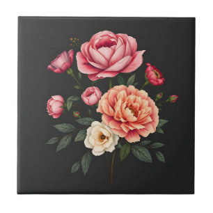 Rosas Elegantes Peonies e Flores Hydrangeas