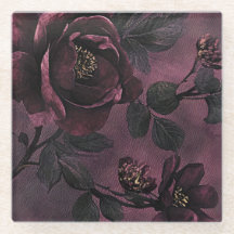 Rosas elegantes românticas & Floral vintage escuro