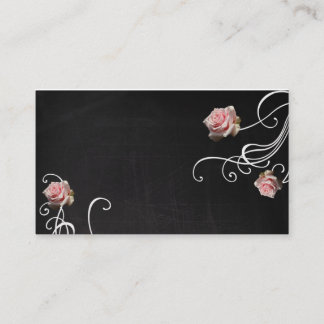 Rosas em cartões de visitas do quadro