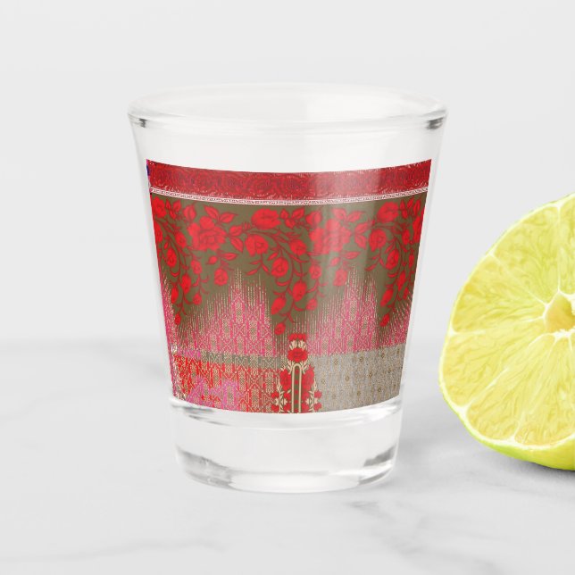 Rosas em Copos de Shot | Presente de Barware Elega (Frente)