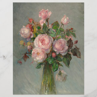 Rosas em um Vase Scrapbook Paper