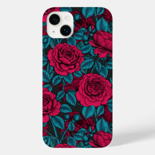 Rosas em vermelho e azul