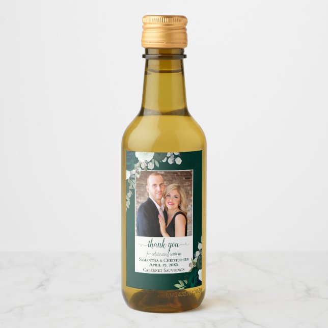 Rosas Emerald Green Boho Casamento Obrigado Mini (Frente)