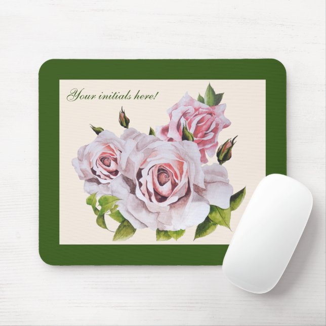Rosas escultantes em um mouse Pad (Com mouse)