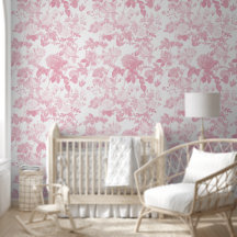 Rosas Florais Brancas Chinoiserie Nursery