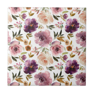 Rosas Floral Rosa Roxo banheiro