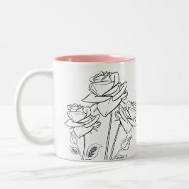 Rosas Flores Que Desenham Caneca De Jardineiro