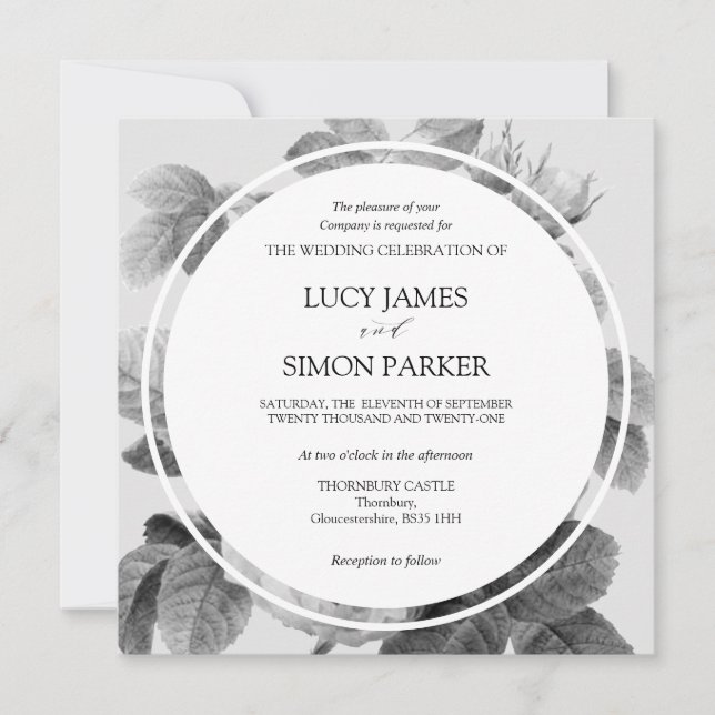 Rosas franceses monocromáticos elegantes (Frente)