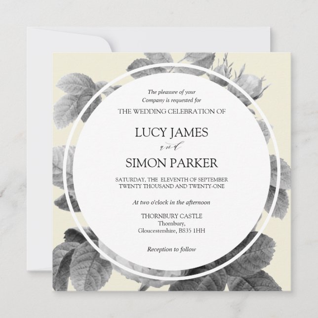 Rosas franceses monocromáticos elegantes (Frente)