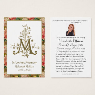 Rosas Funerais Cruzados de Marian Dourada Religios