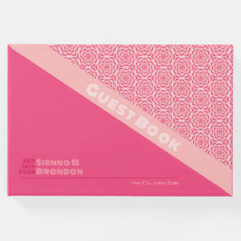 Rosas Geométricos Livro de Convidados de Casamento