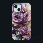 Rosas gigantes roxas e Douradas<br><div class="desc">Um belo padrão de grandes Rosas roxas com jato de ouro.</div>