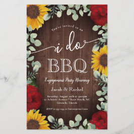 Rosas Girassóis Rústicos Eu Amo Churrasco Noivado