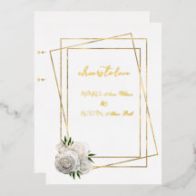 Rosas Glam Brancas e Branco e Dourado