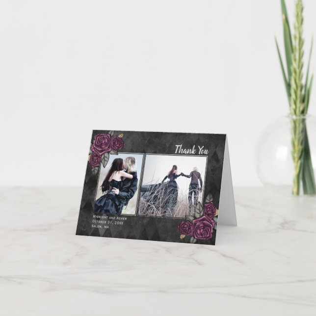 Rosas Góticos 2 Foto de Cartões de agradecimentos  (Frente)