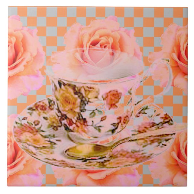 Rosas KITCHEN DREAM-TEA E TEACUP DOURADO (Frente)