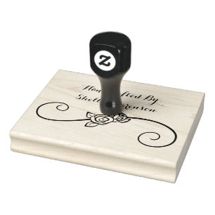 Rosas, Manipulada Por, Carimbo De Borracha De 4" x