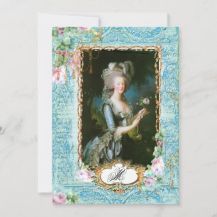 Rosas Marie Antoinette e Cartão de Convite de Loc