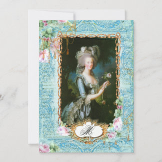 Rosas Marie Antoinette e Cartão de Convite de Loca