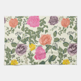 Rosas na Toalha Bloom Tea Towel